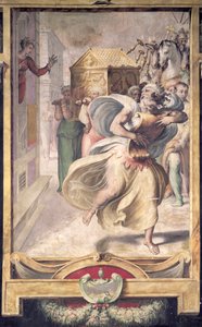 La figlia di Saul, Michal, guarda Davide danzare davanti all